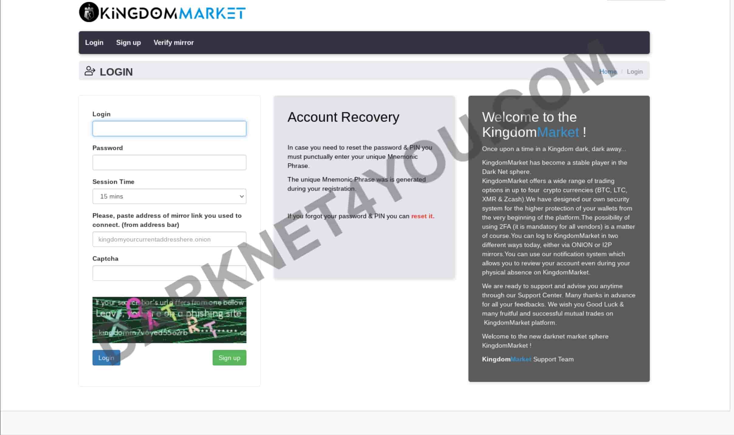 Kingdom darknet Market Link
